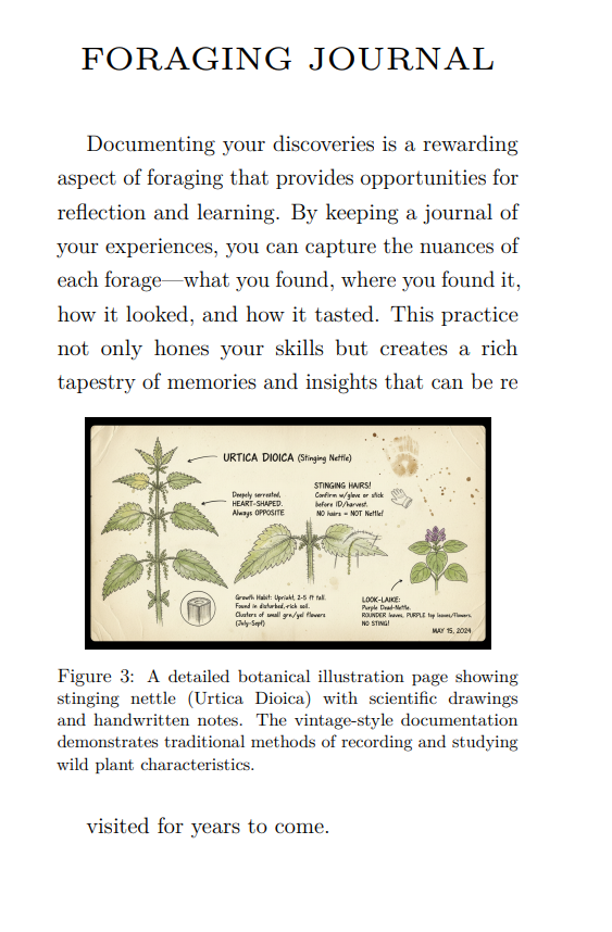 Foraging Journal: Documenting Wild Plant Discoveries and Uses