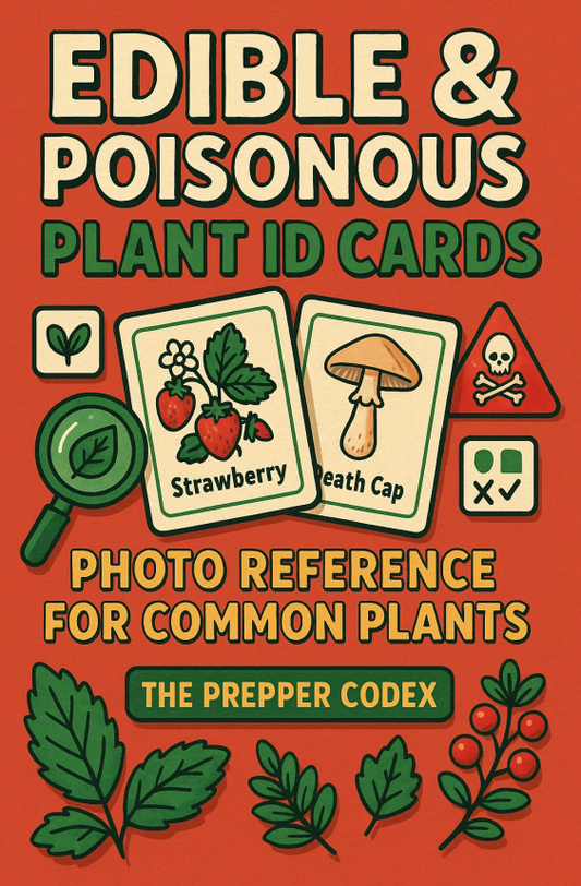 Edible & Poisonous Plant ID Cards: Photo Reference for Common Plants