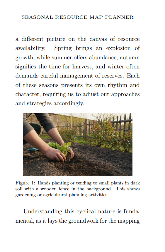 Seasonal Resource Map Planner: Mapping Key Resources for Each Season