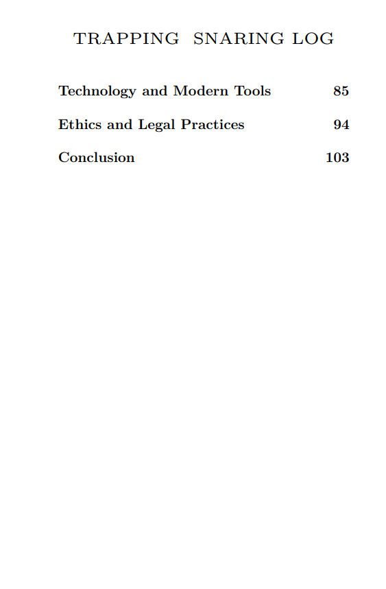 Trapping & Snaring Log: Tracking The Location and Success of Your Traps
