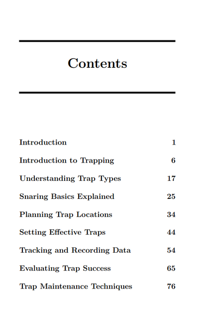 Trapping & Snaring Log: Tracking The Location and Success of Your Traps