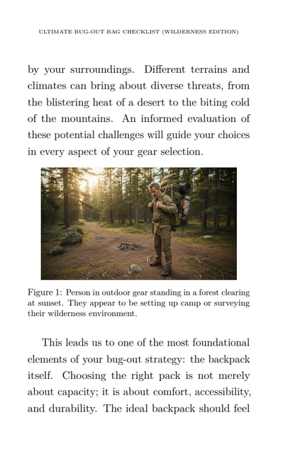Ultimate Bug-Out Bag Checklist (Wilderness Edition): Comprehensive Gear for Wilderness Environments